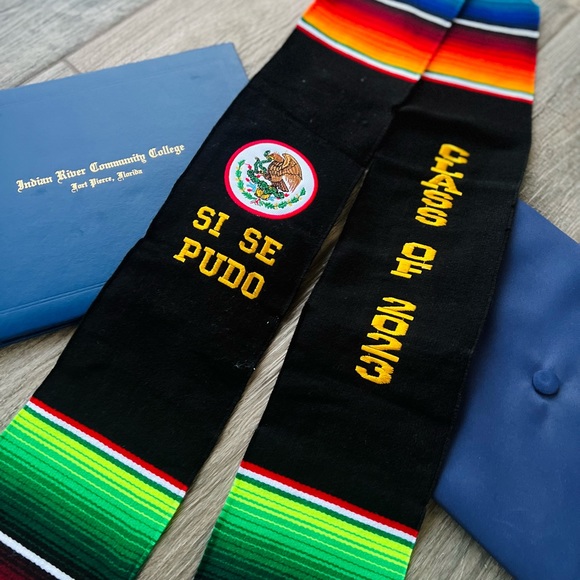 Graduation class of 2023 Mexican sash sarape graduation estola FIRST GENERATION - Picture 2 of 4